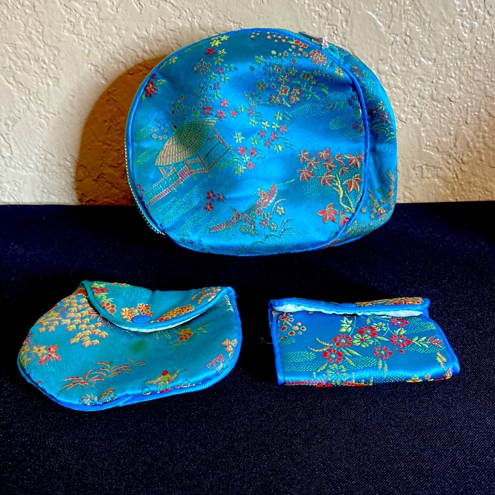 Oriental Cosmetic Nesting Bags NWOT